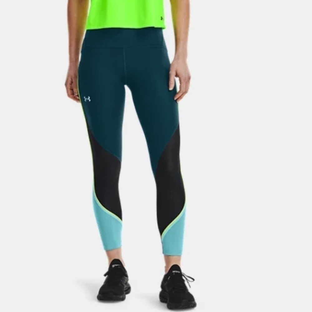 Under Armour Women’s UA fly fast HeatGear compression tights, small, teal blue